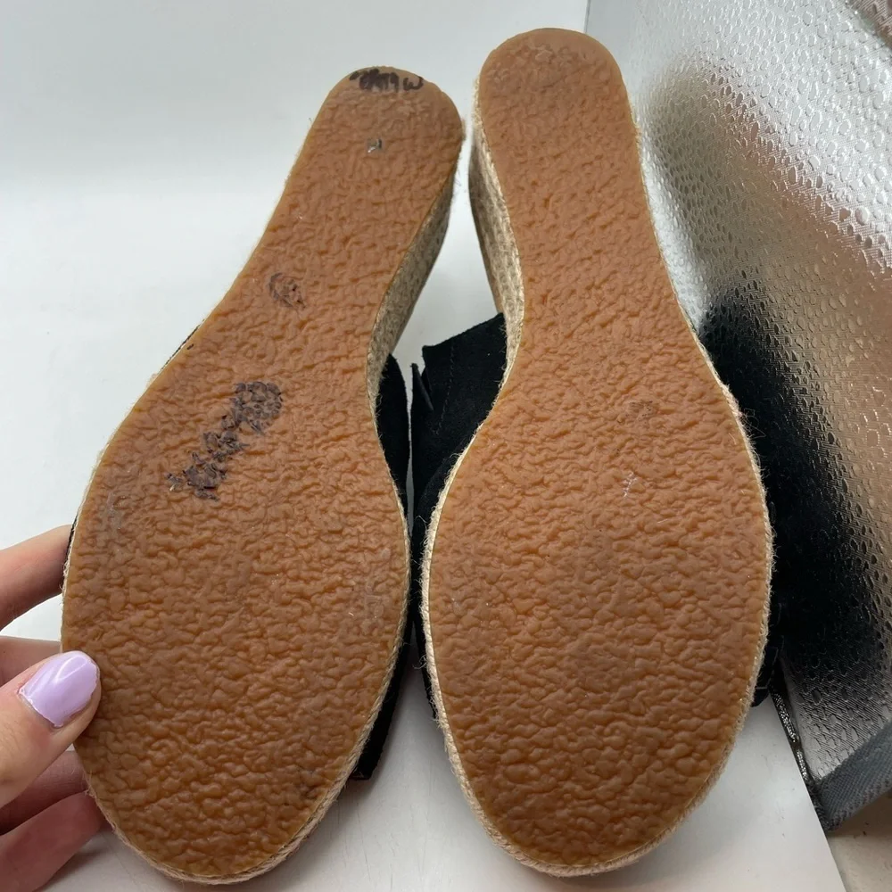 UGG Danes black fringe suede wedges size 7